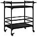Carrello da Cucina Nero 82x40x78,5 cm in Legno Multistrato - Foto miniatura 9