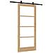 "Porta scorrevole  con set hardware ""ORKDAL"" 86x198.5 cm, Porta interna  con vetro ""ORKDAL"" 86x198.5x4 cm legno massello di pino" - Foto miniatura 1