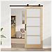 "Porta scorrevole  con set hardware ""ORKDAL"" 86x198.5 cm, Porta interna  con vetro ""ORKDAL"" 86x198.5x4 cm legno massello di pino" - Foto miniatura 3