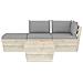 Lusso Casadino -  Set Divani Da Giardino Su Pallet 4 Pz Con Cuscini Legno Abete - Foto miniatura 2