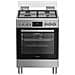Ariston H6G5LMX cucina a libera installazione, 60x60cm, piano gas, forno elettrico ventilato, grill elettrico, 73 Lt, classe A, Inox - Foto miniatura 1