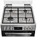 Ariston H6G5LMX cucina a libera installazione, 60x60cm, piano gas, forno elettrico ventilato, grill elettrico, 73 Lt, classe A, Inox - Foto miniatura 8