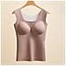 Canotta Termica Da Donna In Seta E Cashmere - Strato Base Caldo E Delicato Sulla Pelle Coffee Xl - Foto miniatura 3