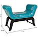 Sgabello In Similpelle Blu 90x40x65h - Foto miniatura 5