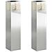 Faro LED solare per sentieri 2 pcs Argento Zincato - Foto miniatura 1