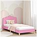 Struttura letto bambini con testata Rosa 90 x 200 cm Tessuto - Foto miniatura 2
