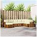 Set divani 8 pcs Naturale e Crema Legno di Acacia Massello - Foto miniatura 2