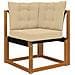 Set di divani da esterno con cuscino 6 pcs Naturale e Beige - Foto miniatura 6