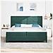 Letto a molle con strisce LED Verde Scuro 200 x 200 cm Velluto - Foto miniatura 5