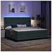 Letto a molle con strisce LED Verde Scuro 200 x 200 cm Velluto - Foto miniatura 6