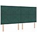 Letto a molle con strisce LED Verde Scuro 200 x 200 cm Velluto - Foto miniatura 9