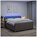Letto box spring con materasso Tortora 200 x 200 cm Tessuto - Foto miniatura 2