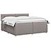 Letto box spring con materasso Tortora 200 x 200 cm Tessuto - Foto miniatura 3