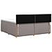 Letto box spring con materasso Tortora 200 x 200 cm Tessuto - Foto miniatura 9