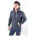 Felpa Uomo C-life Full Zip Con Cappuccio Xxl Blu - Foto miniatura 2