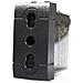 3 Prese Bivalente Incasso 2p+ T16 A Nero Compatibile Btcino Living - Foto miniatura 1
