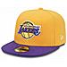 Berretti E Cappelli New Era 59 Fifty Los Angeles Lakers Accessori Uomo 7 1/4 - Foto miniatura 1