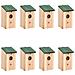 Casette Per Gli Uccelli 8 Pz Legno 14x15x22 Cm - Foto miniatura 1