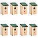 Casette Per Gli Uccelli 8 Pz Legno 14x15x22 Cm - Foto miniatura 1