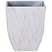 Vaso Di Fiori Effetto Marmo Bianco Quadrato 35 X 35 X 42 Cm Miro - Foto miniatura 1
