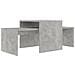 Set Tavolini da Salotto Grigio Cemento 100x48x40 cm Multistrato - Foto miniatura 2