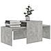 Set Tavolini da Salotto Grigio Cemento 100x48x40 cm Multistrato - Foto miniatura 3