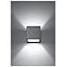 Sollux Sl. 0487 - Lampada Da Parete Quad Beton, Moderna Luce A Led Grigia Per Soggiorno, Camera Da Letto, Bagno, Corridoio, Ufficio, Base G9 - Foto miniatura 3