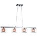 Sospensione A Soffitto Con Barra Di Cristallo A 4 Luci Cromo, Rame, G9 - Foto miniatura 1