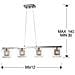 Sospensione A Soffitto Con Barra Di Cristallo A 4 Luci Cromo, Rame, G9 - Foto miniatura 4