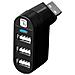 IUSB2-HUB3-ROTB hub di interfaccia USB 2.0 480 Mbit /s Nero - Foto miniatura 1