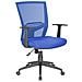 Sedia Da Ufficio Palmerston, Poltrona Direzionale A Rete Con Braccioli, Seduta Ergonomica Da Ufficio, 59x64h96/106 Cm, Blu - Foto miniatura 1