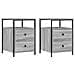 Comodini 2 Pz Grigio Sonoma 44x45x60 Cm In Legno Multistrato - Foto miniatura 2