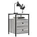 Comodini 2 Pz Grigio Sonoma 44x45x60 Cm In Legno Multistrato - Foto miniatura 3