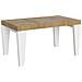 Tavolo Allungabile 90x160/420 Cm Spimbo Mix Piano Bianco Frassino - Gambe Noce - Quercia Natura /bianco Frassino - Foto miniatura 4