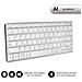Tastiera Wireless 8436586740078  per Universale (Layout Spagnolo) Colore Argento. Bianco - Foto miniatura 1