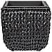 Set Di 2 Vasi Per Piante Berberis Rattan Sintetico 34/45 Cm Nero - Foto miniatura 2