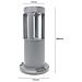 Lampioncino Da Terra Lampada 12 W Led Luce Naturale Lampione Grigio Per Giardino - Foto miniatura 3