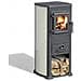 Stufa A Legna Con Struttura In Acciaio E Vano Porta Legna 5,3 Kw - Beige - Foto miniatura 1