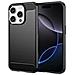 Custodia B-case Tpu Silicone Back Cover Case Per Apple Iphone 16 Pro Max Carbon Metal Black - Foto miniatura 1