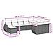 Set Divani Da Giardino 10pz Con Cuscini In Polyrattan Nero - Foto miniatura 3