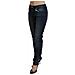 Jeans In Denim Di Cotone Slim Fit A Vita Bassa Lavati Blu - W27 - Foto miniatura 2