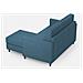 Divano Karay 2 Posti Medio (due Sedute Da 70cm) + Pouf Misure Esterne L. 158 P. 145 Colore Avio - Foto miniatura 5