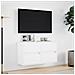 Mobili TV a Parete con Luci LED 2pz Bianchi 40x30x40 cm - Foto miniatura 5