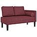 Chaise Lounge Con Cuscini Rosso Vino In Tessuto - Foto miniatura 2