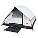 Tenda Campeggio a Cupola 2 Persone Bianca Tessuto Impermeabile - Foto miniatura 3