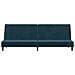 Divano Letto a 2 Posti Blu in Velluto - Foto miniatura 5