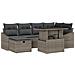 Set di Divani da Giardino a 7 Pezzi con Cuscini Grigio Rattan Sintetico - Foto miniatura 1