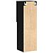 Mobile TV LED Nero Rovere 30,5x30x102 cm Legno ingegnerizzato - Foto miniatura 6