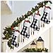 Set Di 6 Calze Natalizie A Quadri Per Natale 46cm Bianco E Nero - Foto miniatura 2