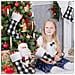 Set Di 6 Calze Natalizie A Quadri Per Natale 46cm Bianco E Nero - Foto miniatura 7
